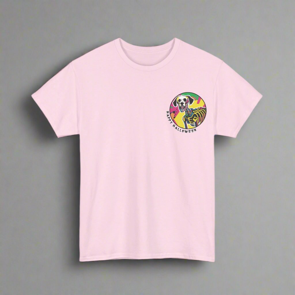 Happy Halloween Skeleton Dog - Pop - Unique Graphic Tee