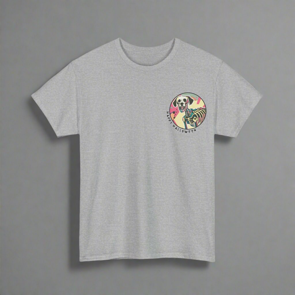 Happy Halloween Skeleton Dog - Retro : Unique Graphic Tee