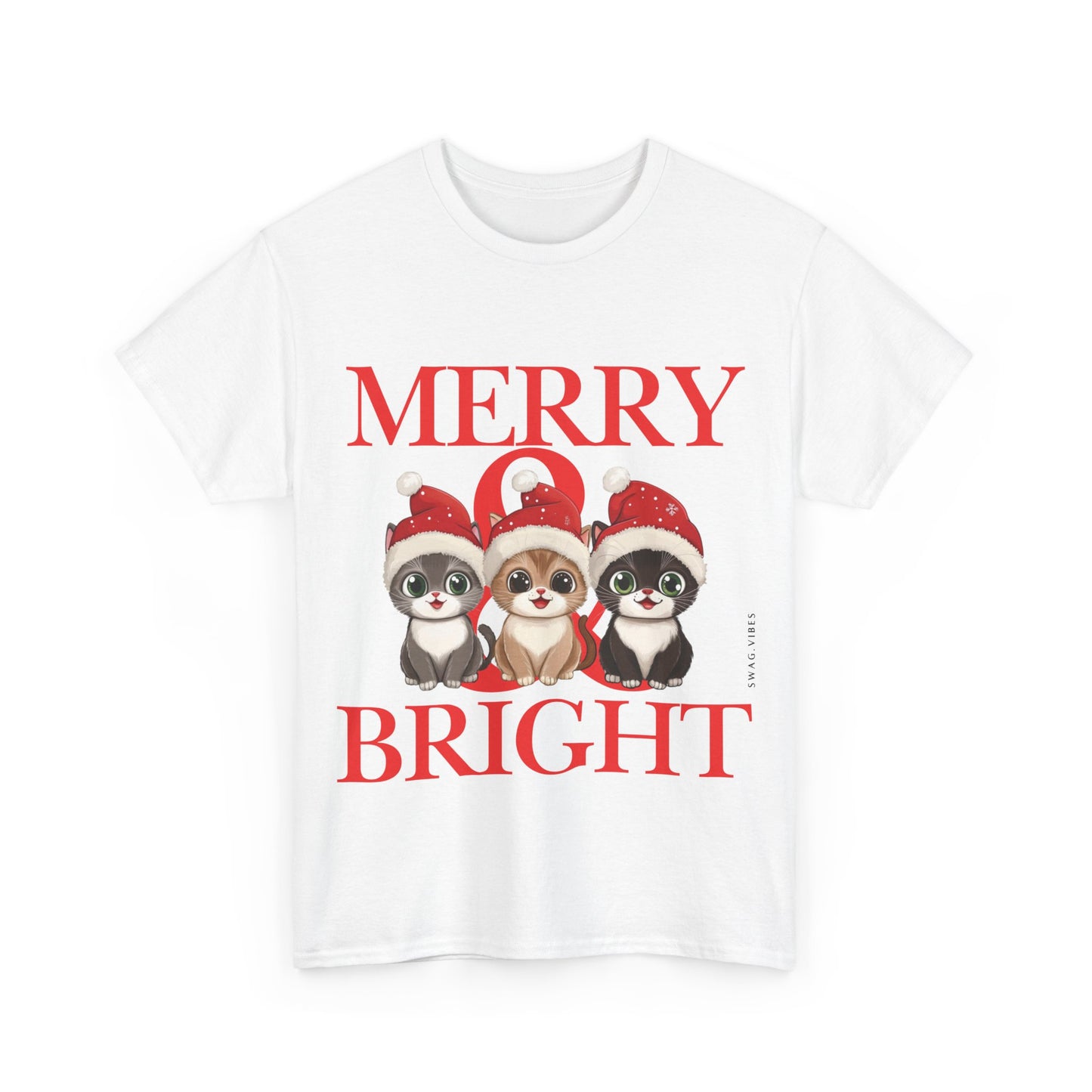 Merry And Bright - White Swag Vibes Christmas Graphic Tee
