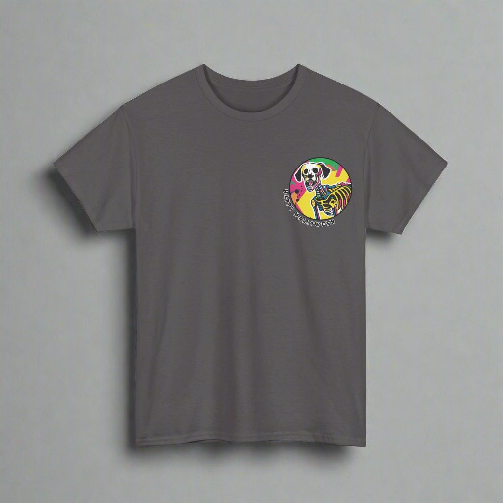 Happy Halloween Skeleton Dog - Pop - Unique Graphic Tee