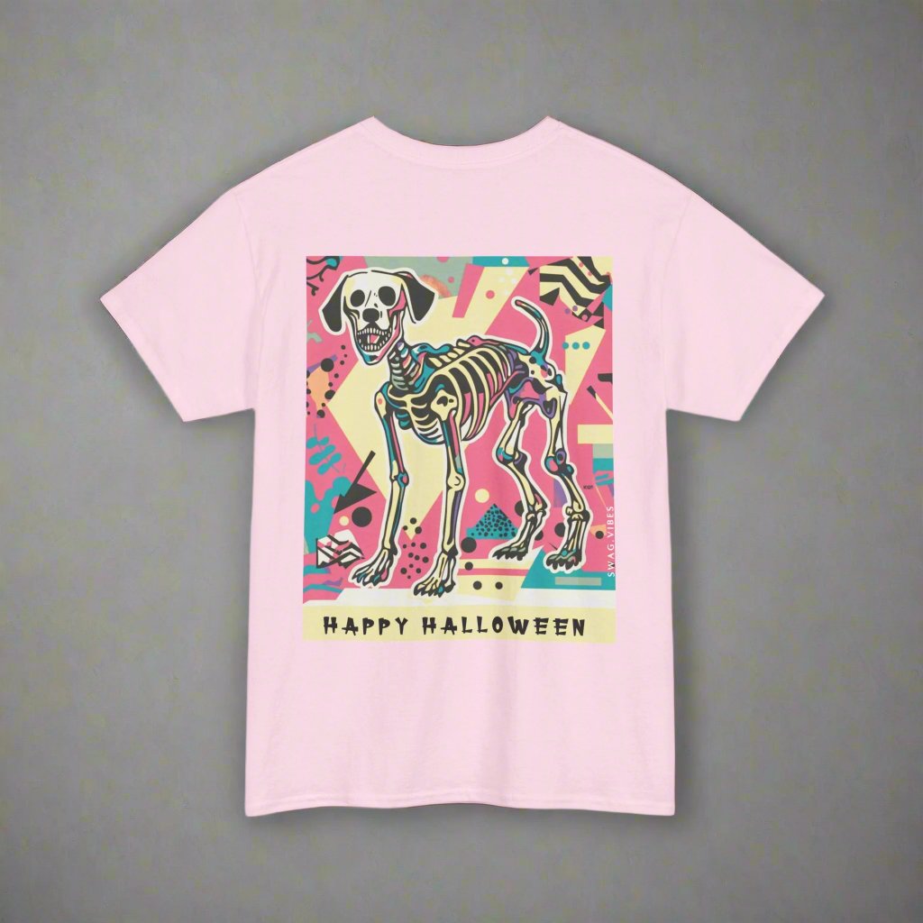 Happy Halloween Skeleton Dog - Retro : Unique Graphic Tee