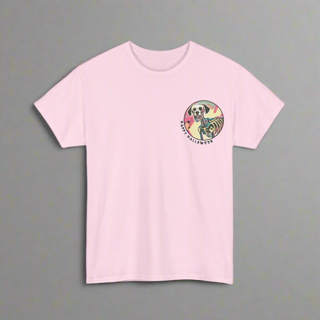 Happy Halloween Skeleton Dog - Retro : Unique Graphic Tee