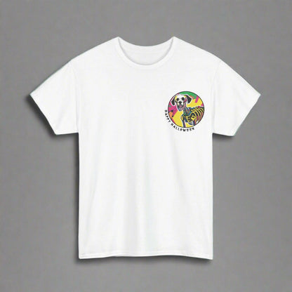 Happy Halloween Skeleton Dog - Pop -  Unique Graphic Tee