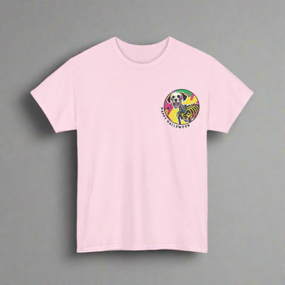 Happy Halloween Skeleton Dog - Pop -  Unique Graphic Tee