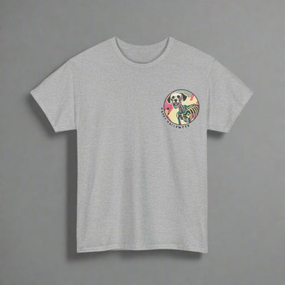 Happy Halloween Skeleton Dog - Retro : Unique Graphic Tee