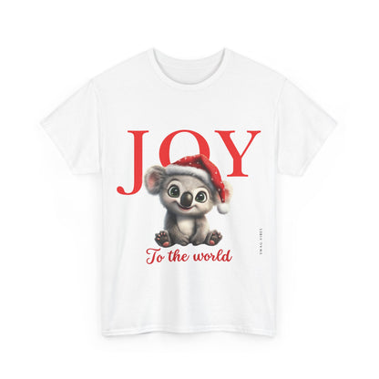 Joy with Cute Koala :  White Swag Vibes Christmas Graphic Tee