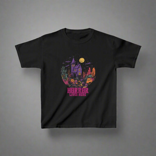 Horror Lives In Here:  Halloween Kids T-Shirt