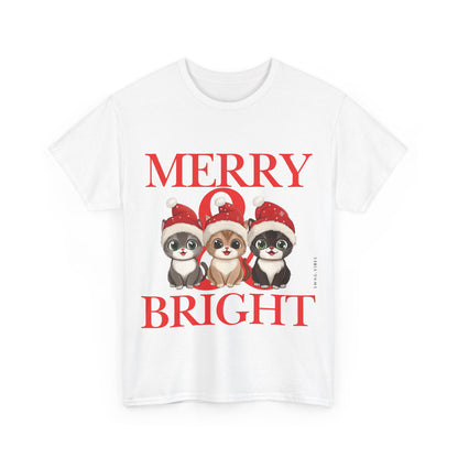 Merry And Bright - White Swag Vibes Christmas Graphic Tee