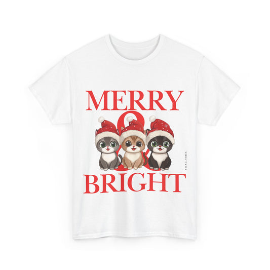 Merry And Bright - White Swag Vibes Christmas Graphic Tee
