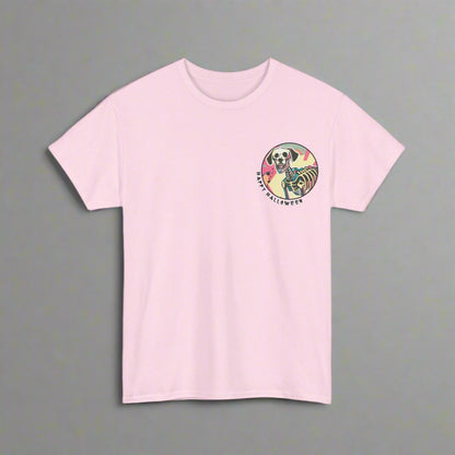 Happy Halloween Skeleton Dog - Retro : Unique Graphic Tee